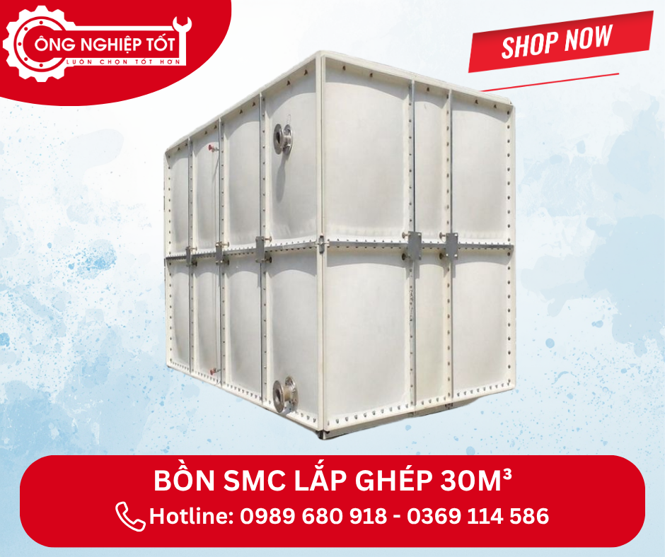 Địa chỉ mua Bồn SMC lắp ghép 30m³ chính hãng, giá tốt